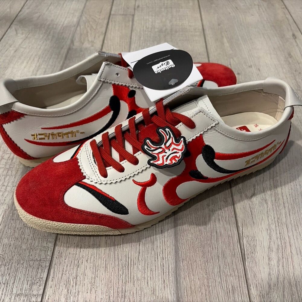 NWT Onitsuka Tiger MEXICO 66 DELUXE NIPPON MADE 1181A370 100 WHITE/RED Sz 9.5
